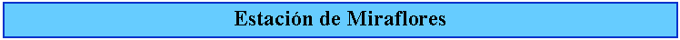 Cuadro de texto: Estacin de Miraflores