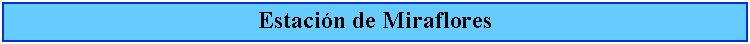 Cuadro de texto: Estacin de Miraflores