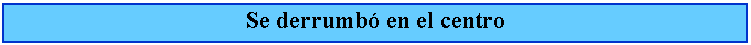 Cuadro de texto: Se derrumb en el centro