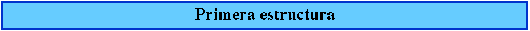 Cuadro de texto: Primera estructura