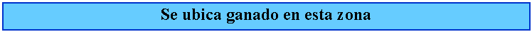 Cuadro de texto: Se ubica ganado en esta zona