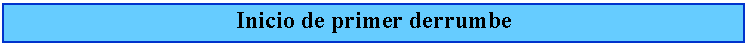 Cuadro de texto: Inicio de primer derrumbe