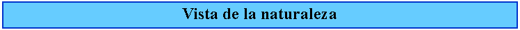 Cuadro de texto: Vista de la naturaleza