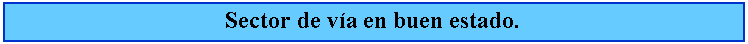 Cuadro de texto: Sector de va en buen estado.