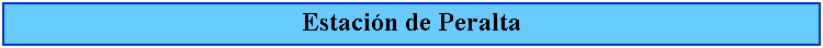 Cuadro de texto: Estacin de Peralta