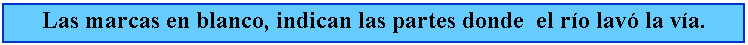 Cuadro de texto: Las marcas en blanco, indican las partes donde  el ro lav la va.