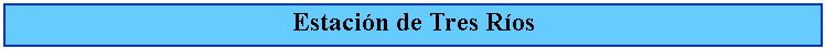 Cuadro de texto: Estacin de Tres Ros