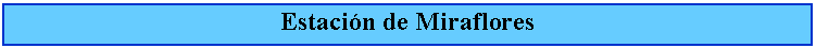 Cuadro de texto: Estacin de Miraflores