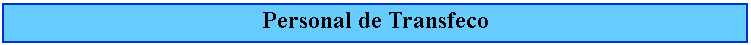 Cuadro de texto: Personal de Transfeco