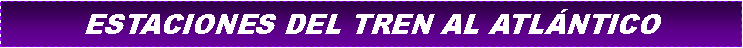 Cuadro de texto: ESTACIONES DEL TREN AL ATLNTICO