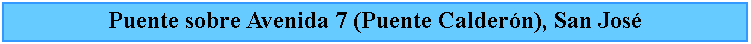 Cuadro de texto: Puente sobre Avenida 7 (Puente Caldern), San Jos