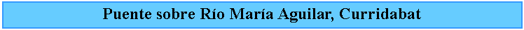Cuadro de texto: Puente sobre Ro Mara Aguilar, Curridabat