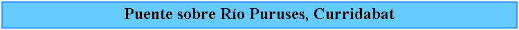 Cuadro de texto: Puente sobre Ro Puruses, Curridabat