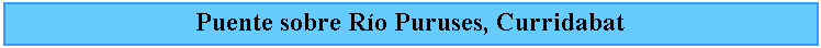 Cuadro de texto: Puente sobre Ro Puruses, Curridabat